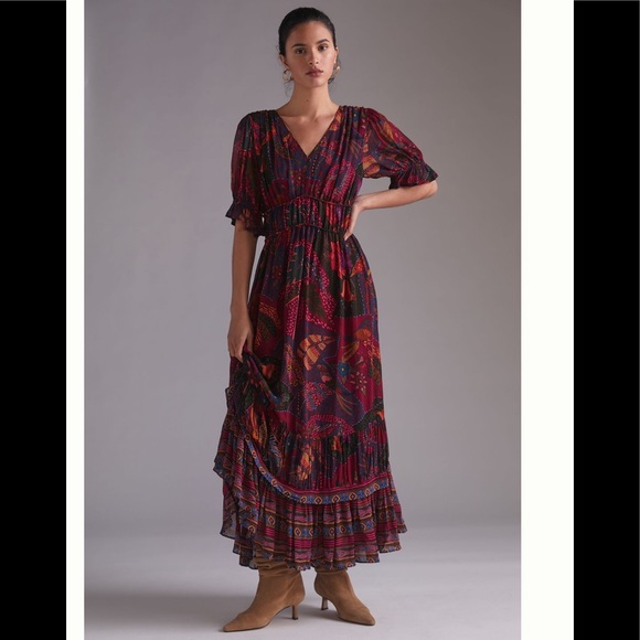 ANTHROPOLOGIE NWT FARM RIO FLORAL MAXI DRESS 🔥
